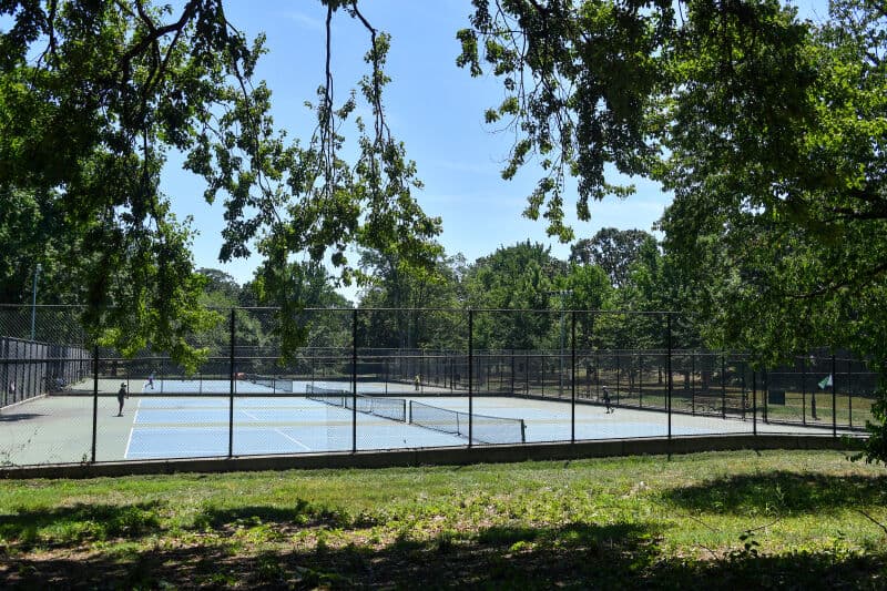 Tennis courts at Brookville Park