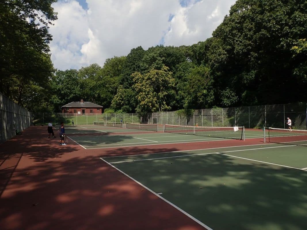 Tennis courts at Forest Park
