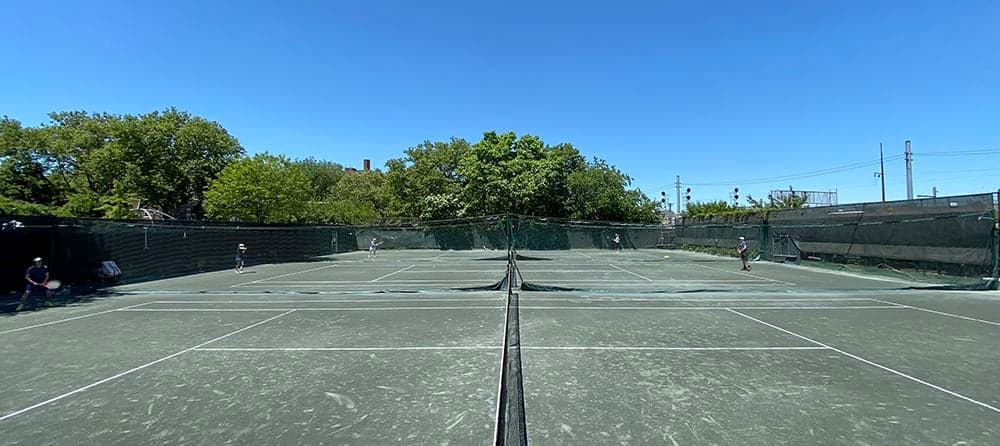Tennis courts at Sunnyside Gardens Tennis Club